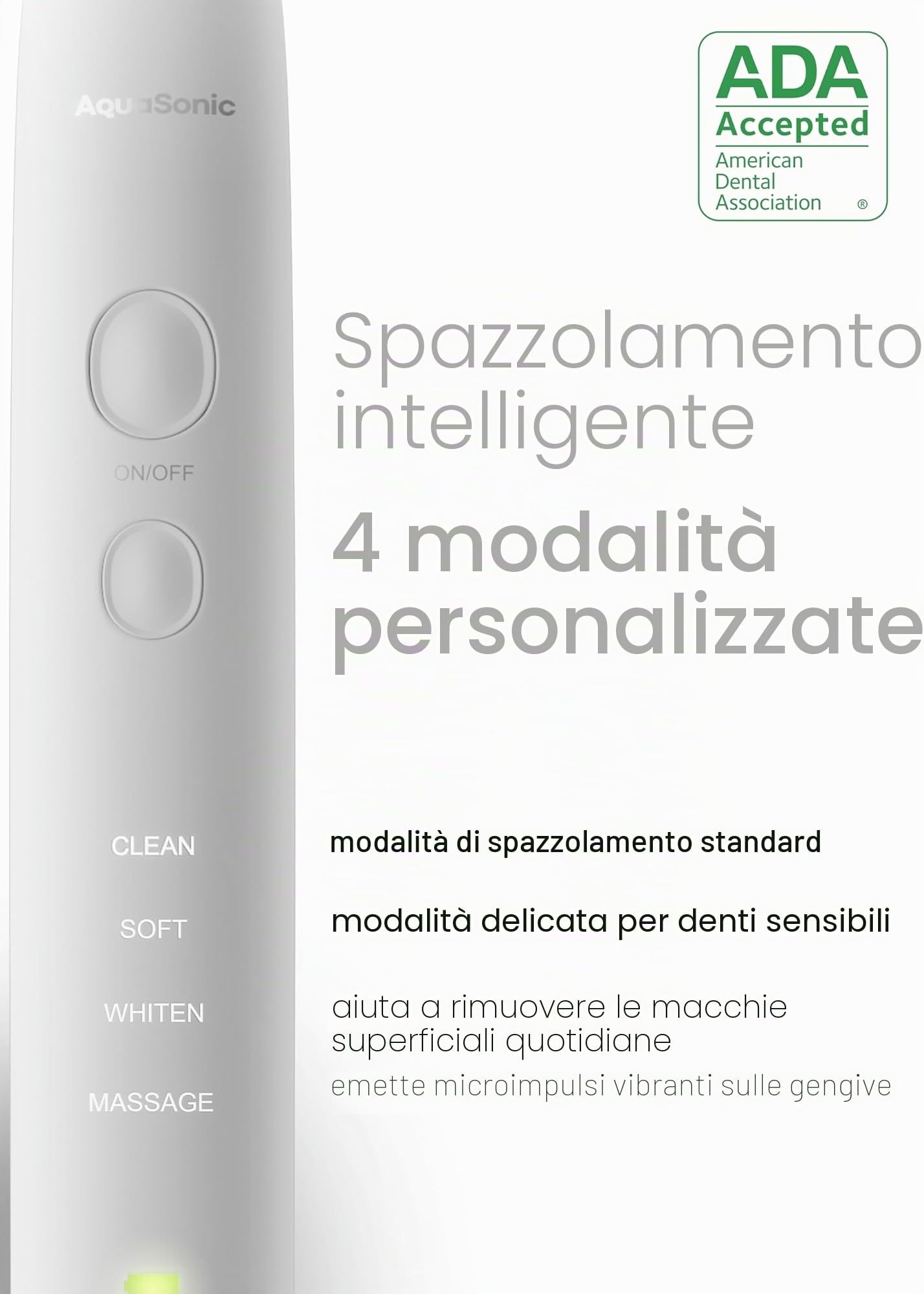 Spazzolino da denti AquaSonic serie VIBE, ultra sbiancante