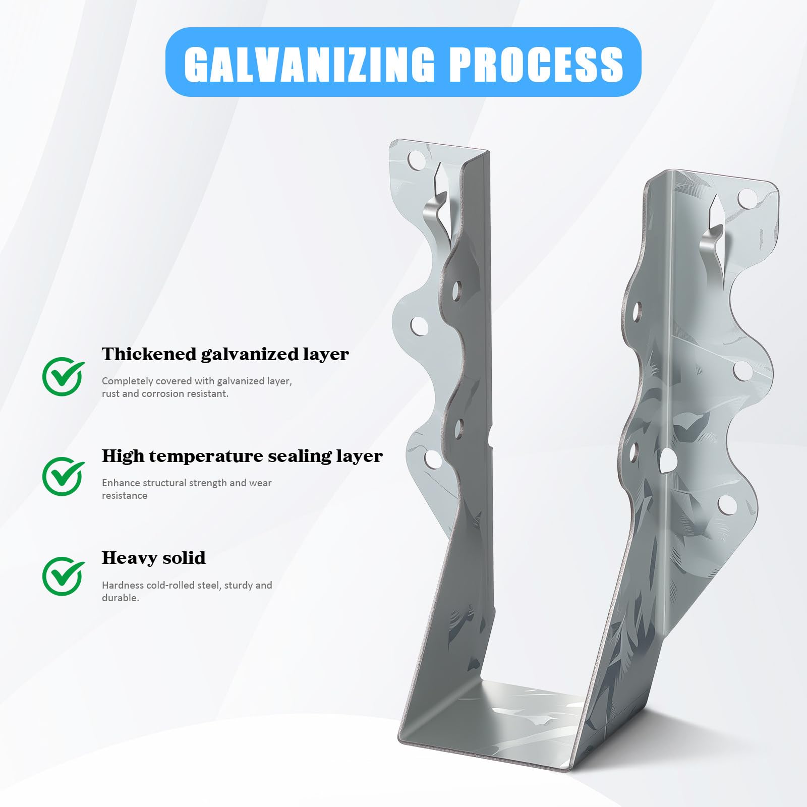 20 Piezas Soporte para Vigas Lu26 de Acero Galvanizado