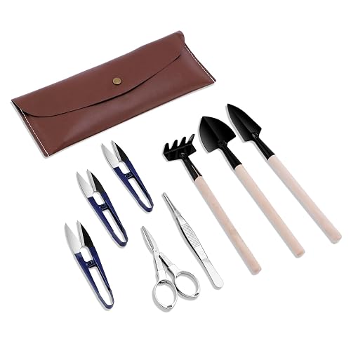 Bonsai Set 8 Pcs, Bonsai Tools Kit, Garden Tools Set