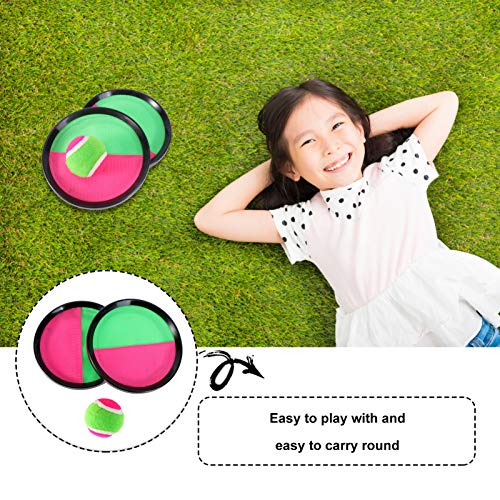 TOYANDONA 1 conjunto de brinquedo de tênis de remo, jogo de jogar e pegar bolas, bola esportiva de a