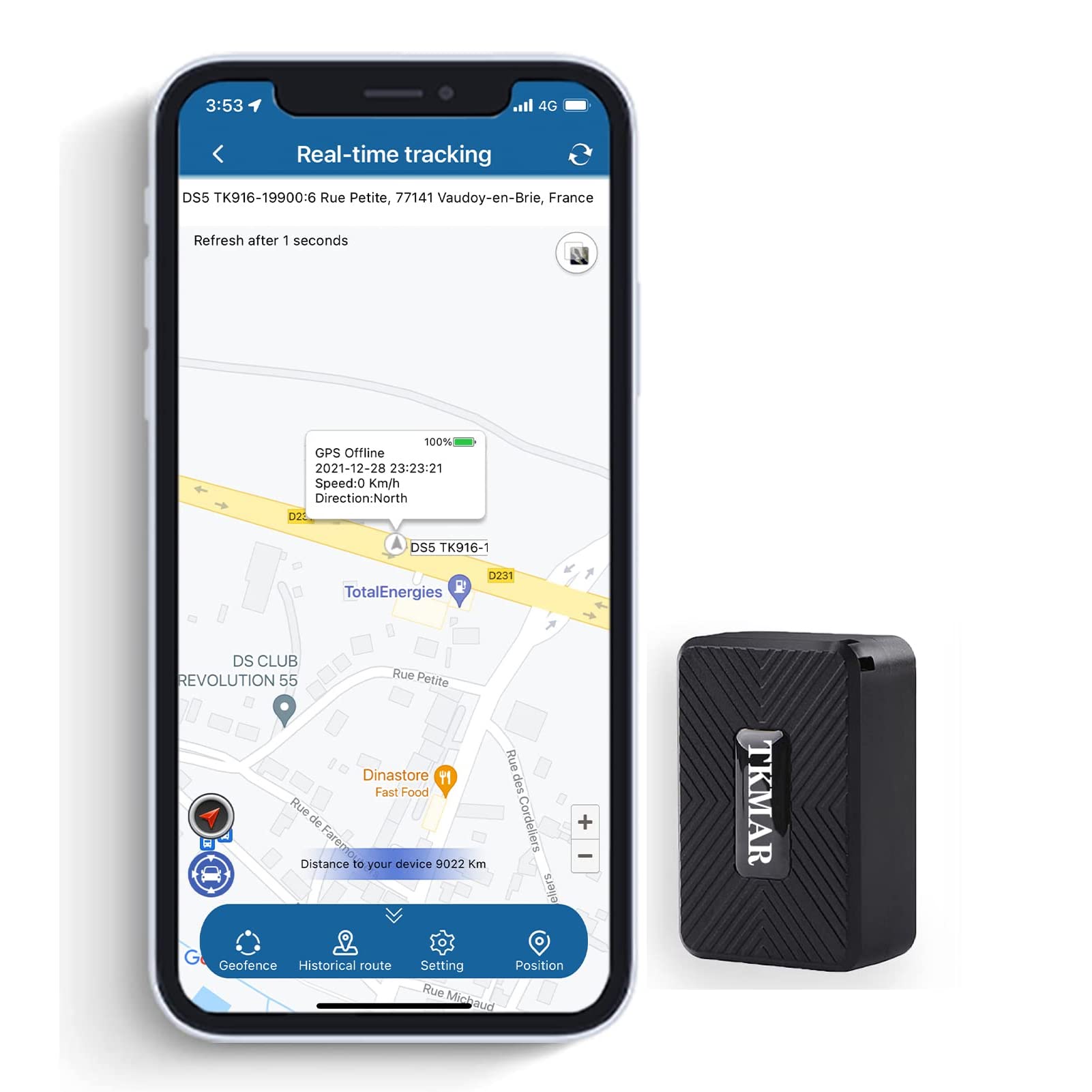 Localizador GPS espía Mini GPS Tracker Posicionamiento en Tiempo Real Portátil Localizador Niños APP Sin Suscripción IP65 Impermeable Imán Integrado para Cartera Mochila Encontrador de Archivos