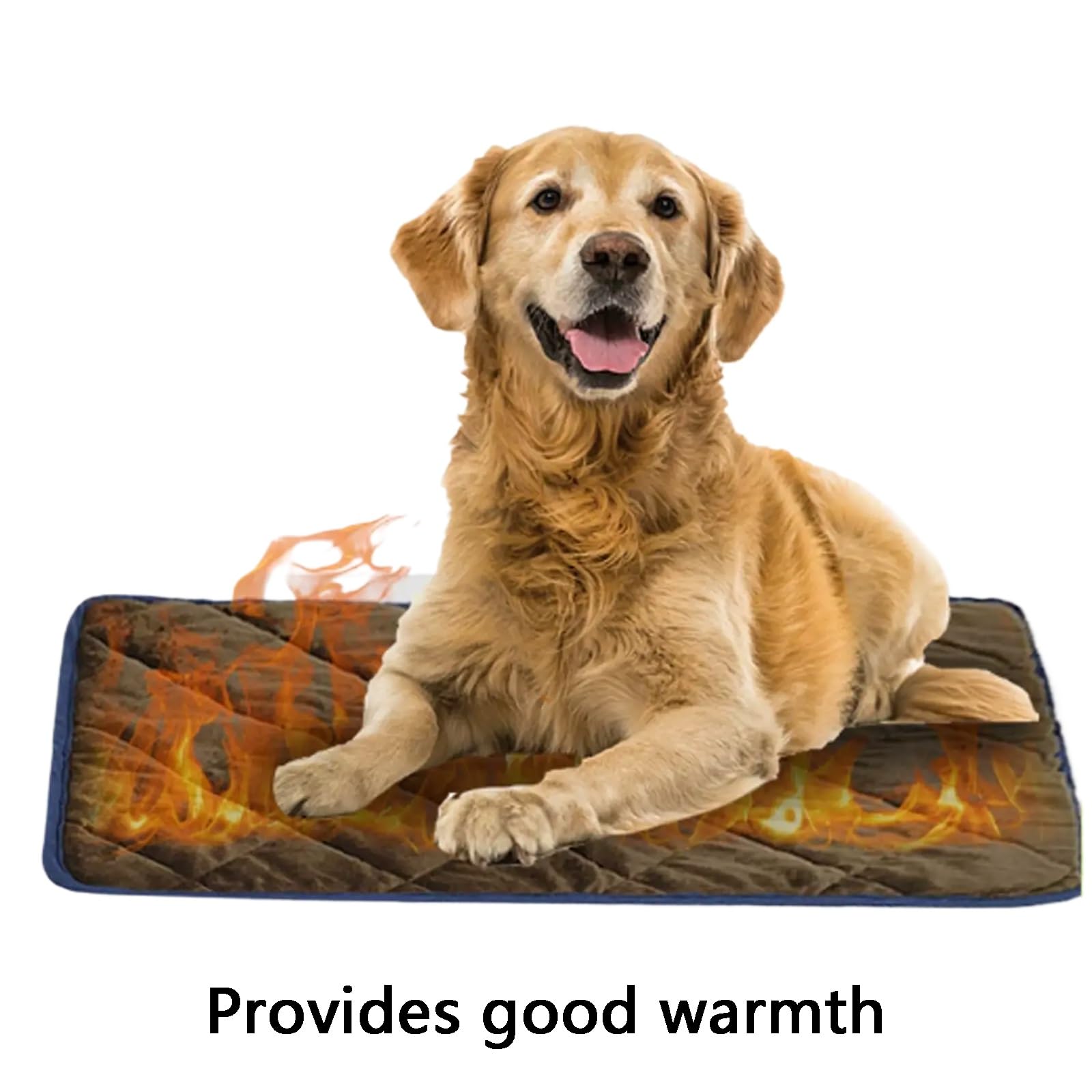Selbstheizende Katzendecke, Selbstheizende Hundedecke, Leicht zu Reinigen, rutschfest und Strapazierfähig, Weich und Bequem, für Den Innen- und Außenbereich Geeignet(Brown,X-Large)
