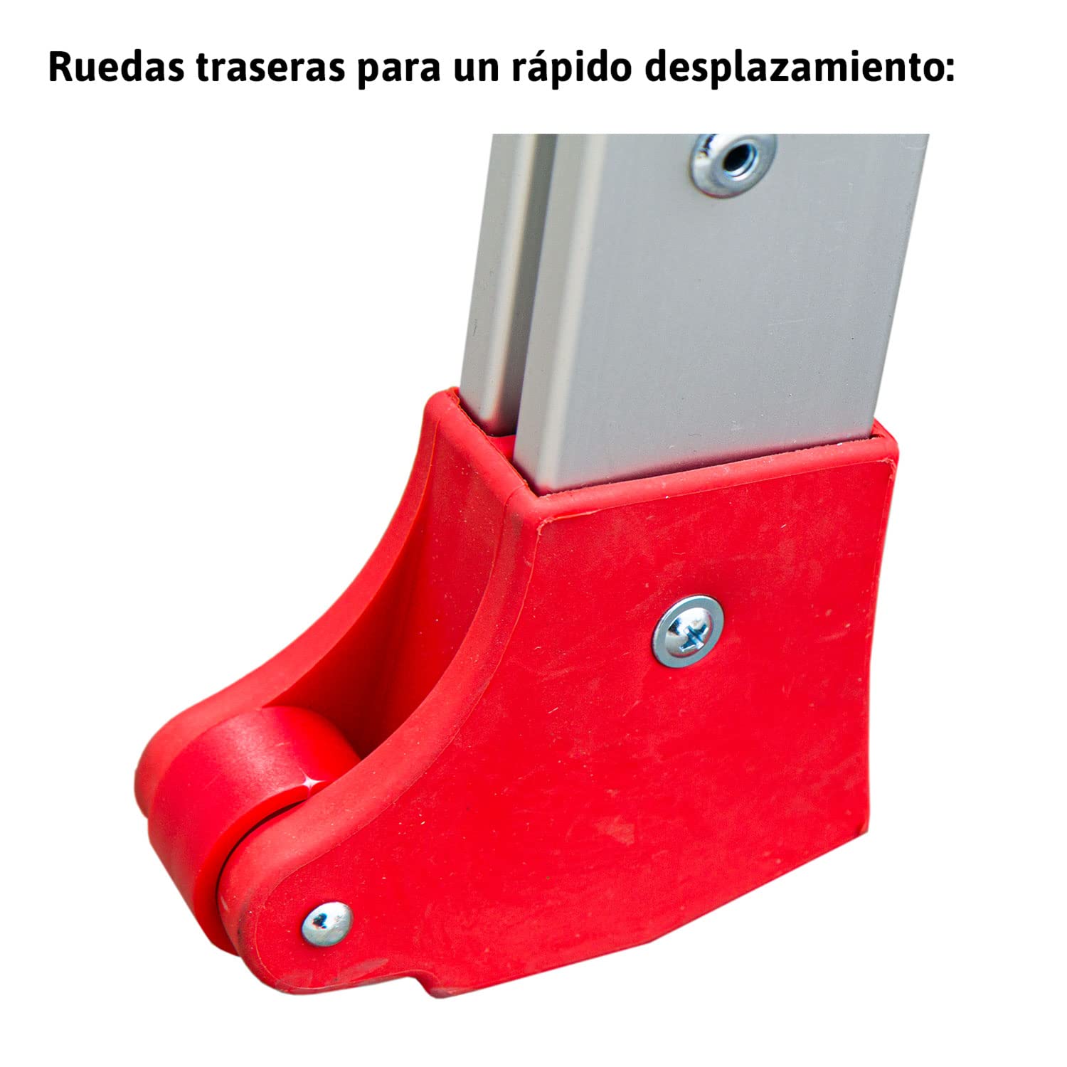 Faraone - Taburete Alto de Aluminio SGP05 - con 5 Peldaños - 177x57x15 cm - Plegable y Ligero - Ideal para Trabajos en Altura - Peso Soportado de 150 kg - Peldaños Antideslizantes