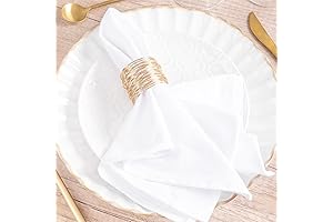 White Linen Napkins Set of 8