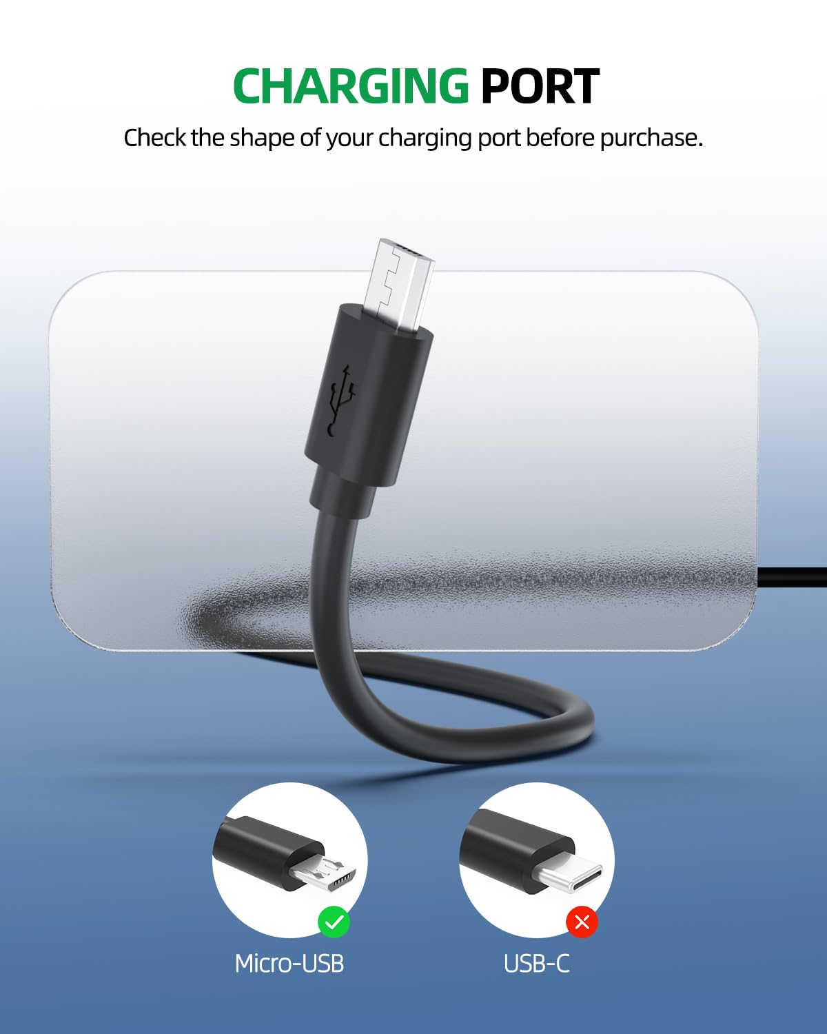 Superer Caricatore Compatibile con Kindle Paperwhite E-Reader Tablet Micro-USB Caricabatterie Caricatore Alimentatore 5V 2A 10W 1,5M