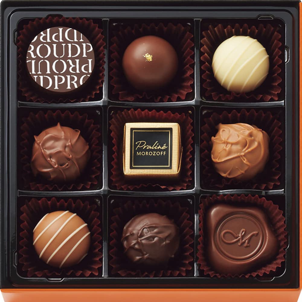 バレンタイン チョコレート 2025 人気商品 モロゾフ プラウド 手提げ袋付き(トリュフアソートメント 9個入り)MO-1718