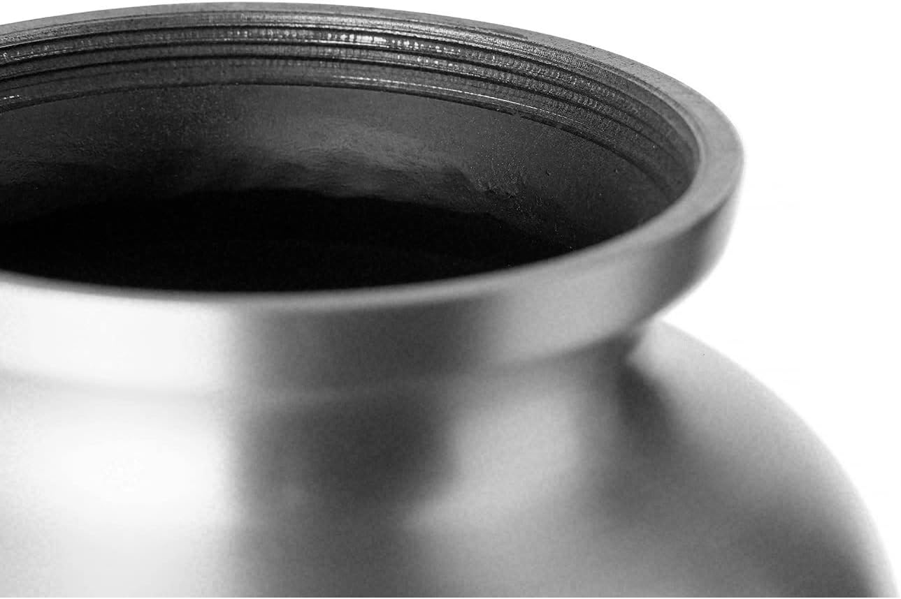 Ottillie Paws Premier Series Pet Urn for Dogs and Cats with Personalized Laser Engraving (Small - Pets up to 25 lbs, Ebony with Horizontal Brass Paws)