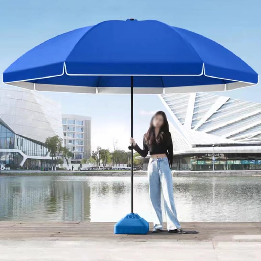 Zapasowy baldachim do parasola tarasowego o długości 3,6 m, niebieska osłona przeciwsłoneczna, pokrowiec z tkaniny na 8 żeber, 10-ramienny parasol i wodoodporny zewnętrzny parasol przeciwsłoneczny