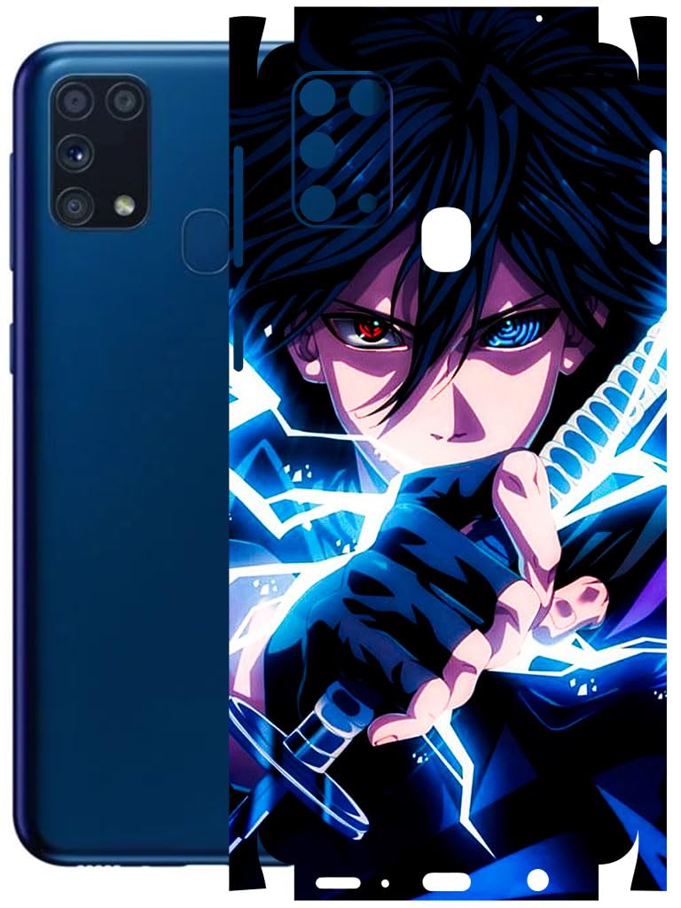 AtOdds - Full Body Back Screen Guard Protector Film - Lamination Wrap Skin Sticker Compatible with Samsung Galaxy M31 | Scratchproof Matte Finish (Anime 42)-image-9
