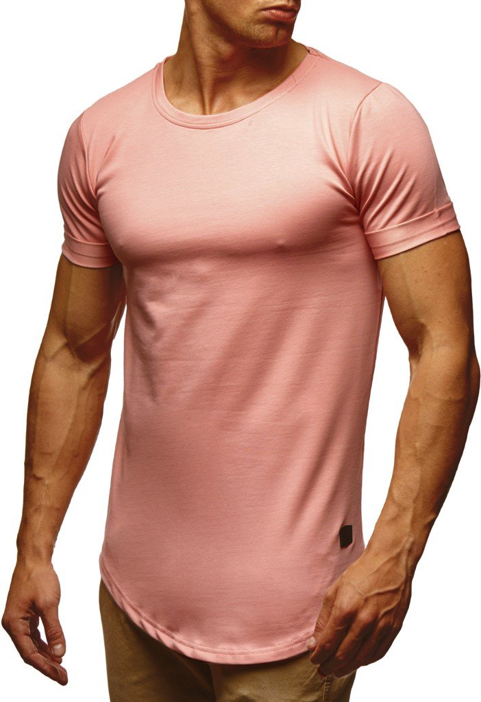 Leif Nelson LN6368 Men's Modern Summer T-Shirt with Short Sleeves and Crew Neck, Slim Fit, Cotton Blend