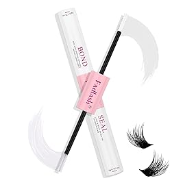 FADLASH Lash Bond and Seal Lash Glue Waterproof 10ml Eyelash Bond and Seal for Eyelash Clusters Super Strong Hold 48-72 Hours Eyelash Glue Clear