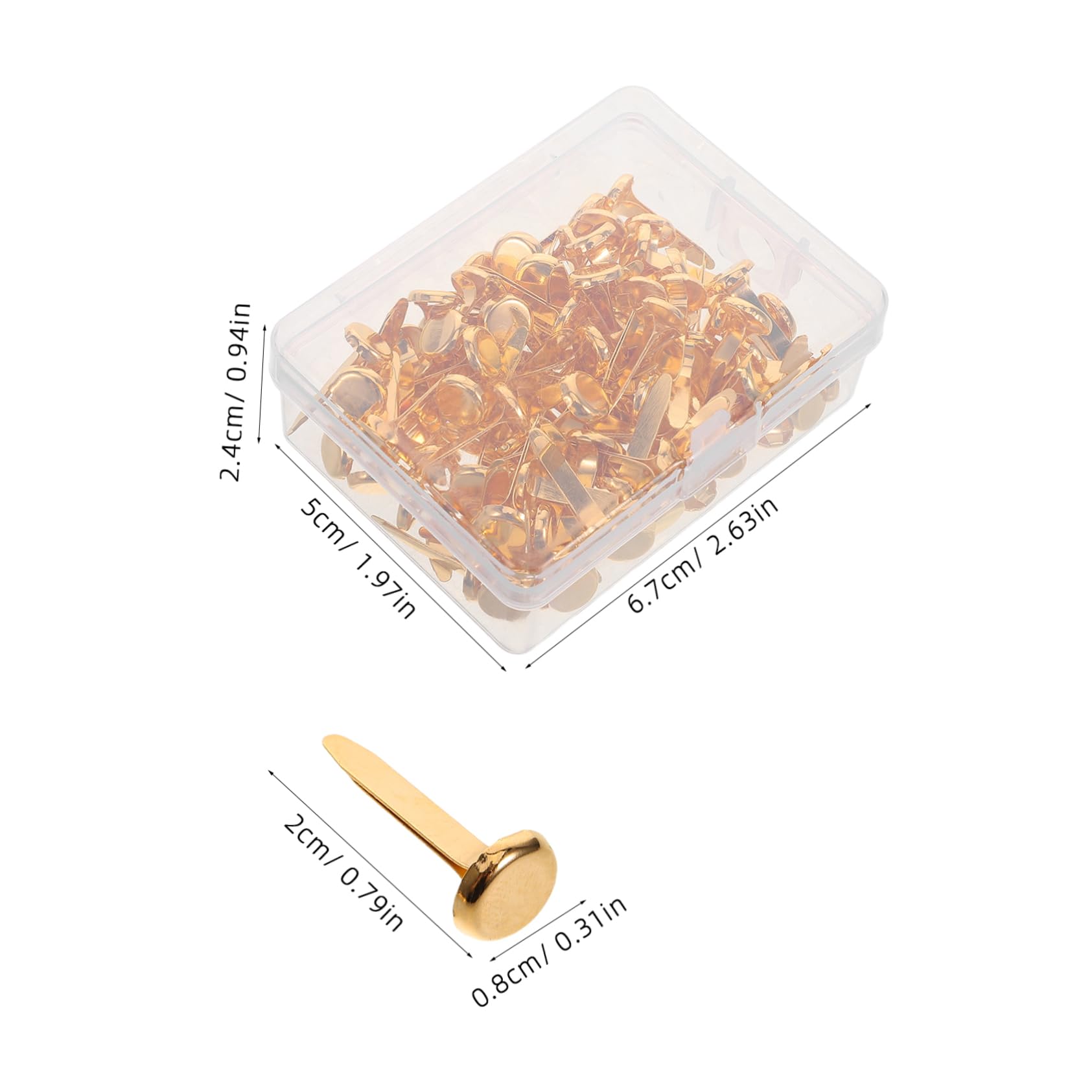 Gadpiparty 1 Set of Craft Brads Metal Paper Crafts Brads DIY Paper Pins Fasteners Crafting Supplies Enhances Creativity for