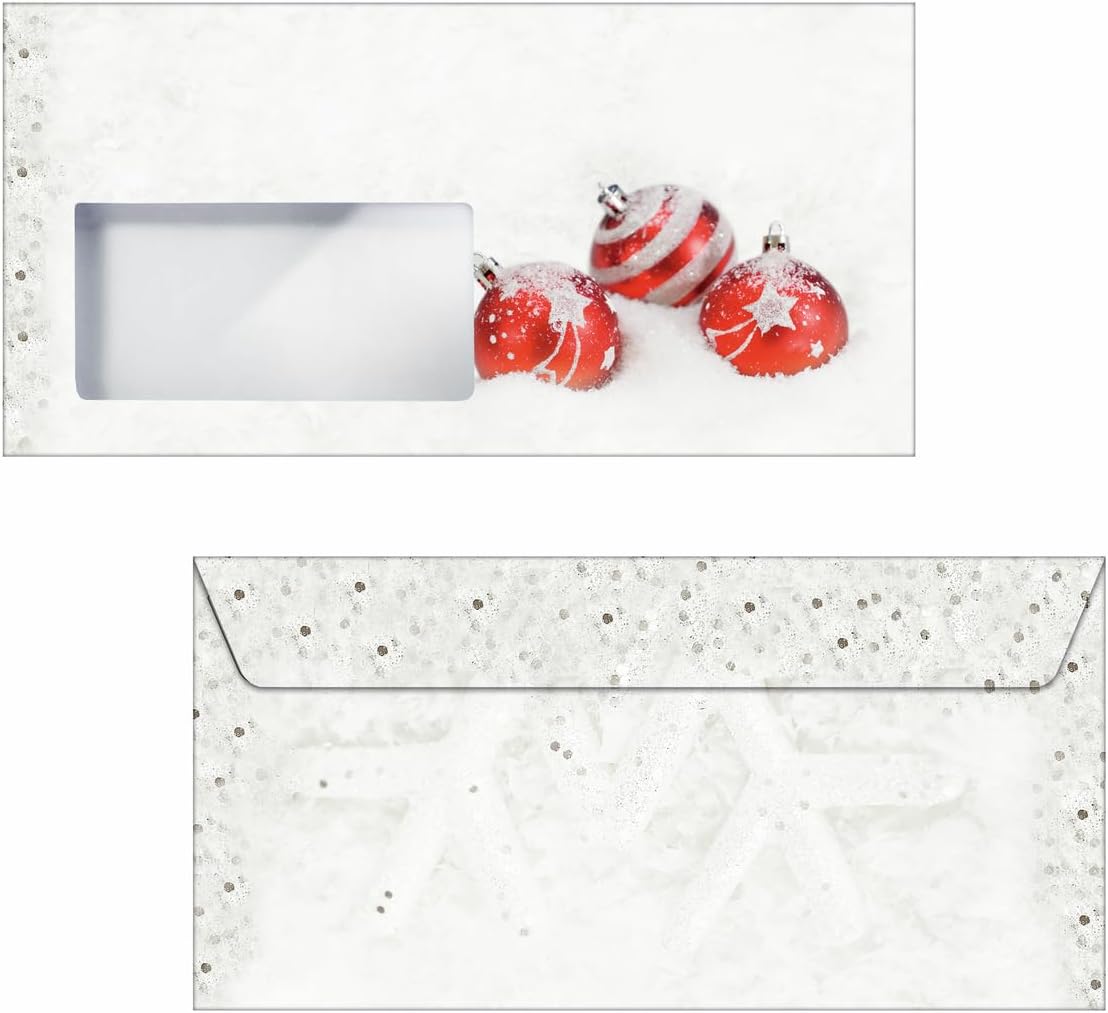 Sigel DU040 Christmas Envelopes, Frozen, DL (4.33 x 8.66 inches), 60.8 lbs, 50 pcs.