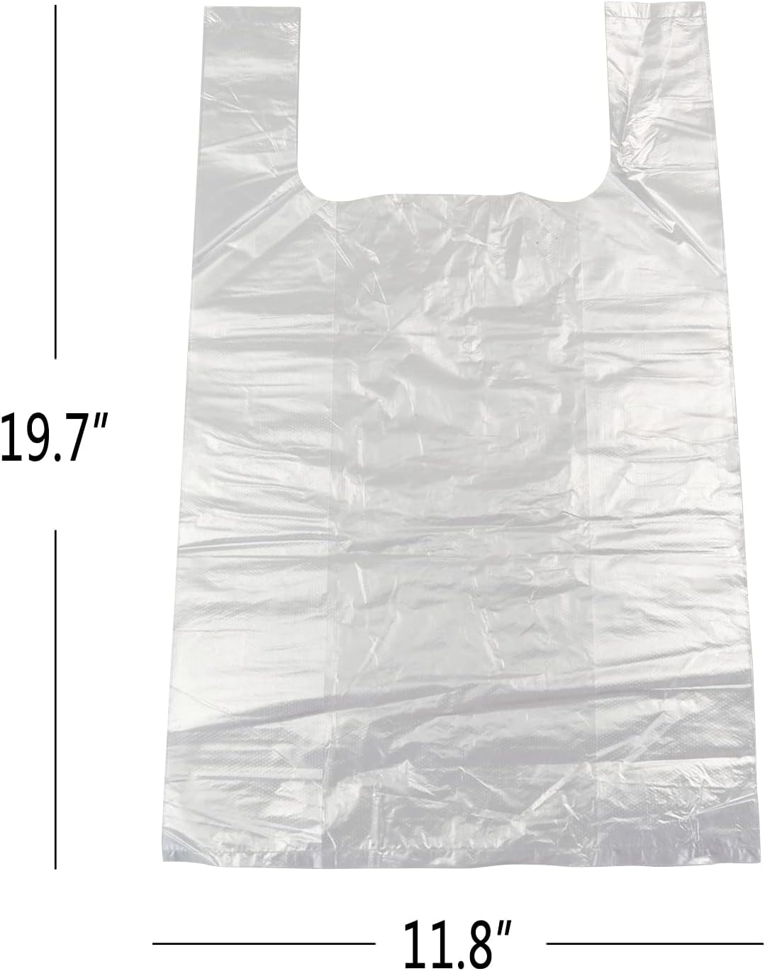 Zopnny 1000 Counts Plastic Grocery T-shirt Bags, Clear Carry Out Bags