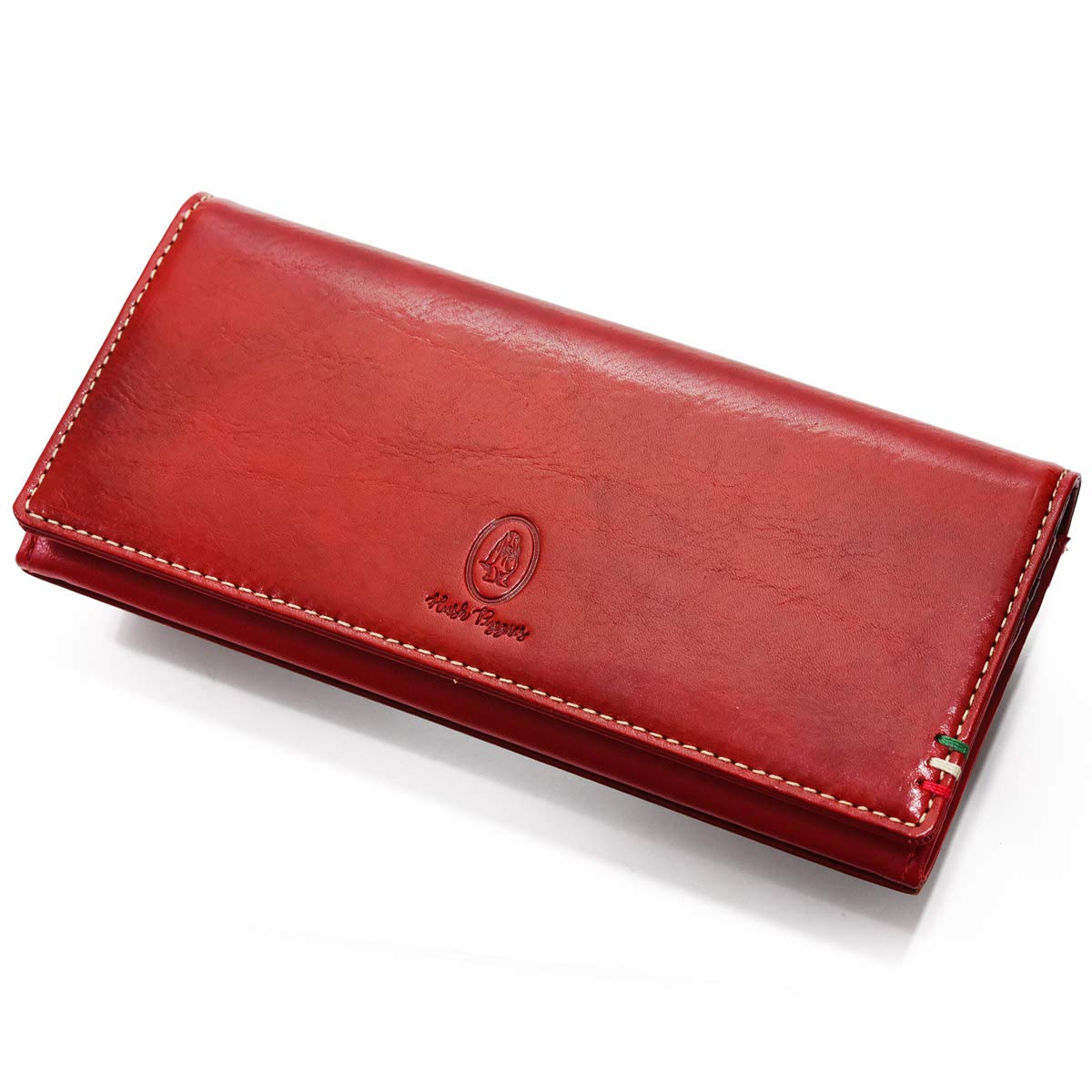 Amazon | [ハッシュパピー] 長財布 かぶせ ルクス 牛革 HP2067 (レッド