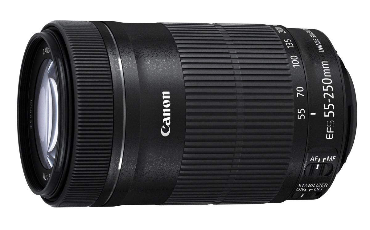 Canon Obiettivo EF-S 55-250 mm f/4-5.6 IS II Zoom con Stabilizzazione d'Immagine Ottico 4.5:1 Telephoto per Canon EF-S 2 ANNI DI GARANZIA