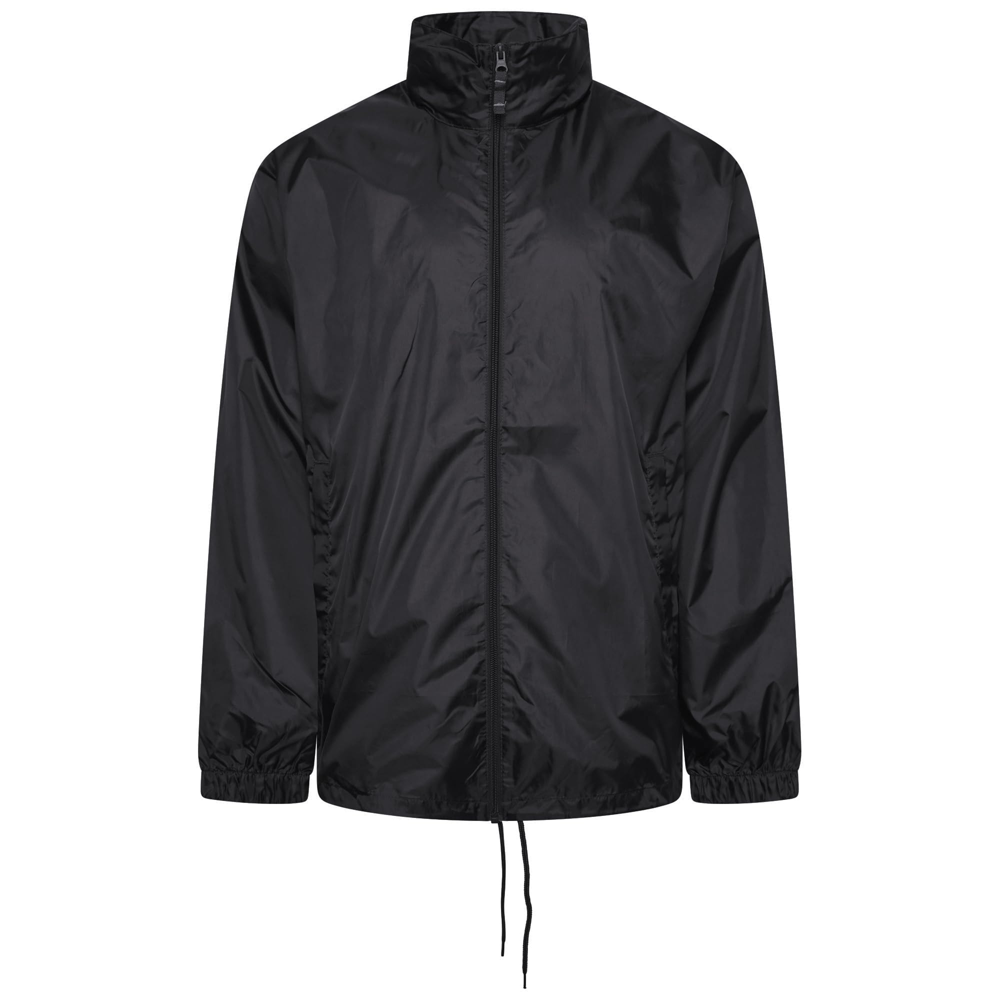 i-SmallsMen's Water Proof Rain Coat Hidden Adjustable Hood Packable Lightweight Multiple Colours