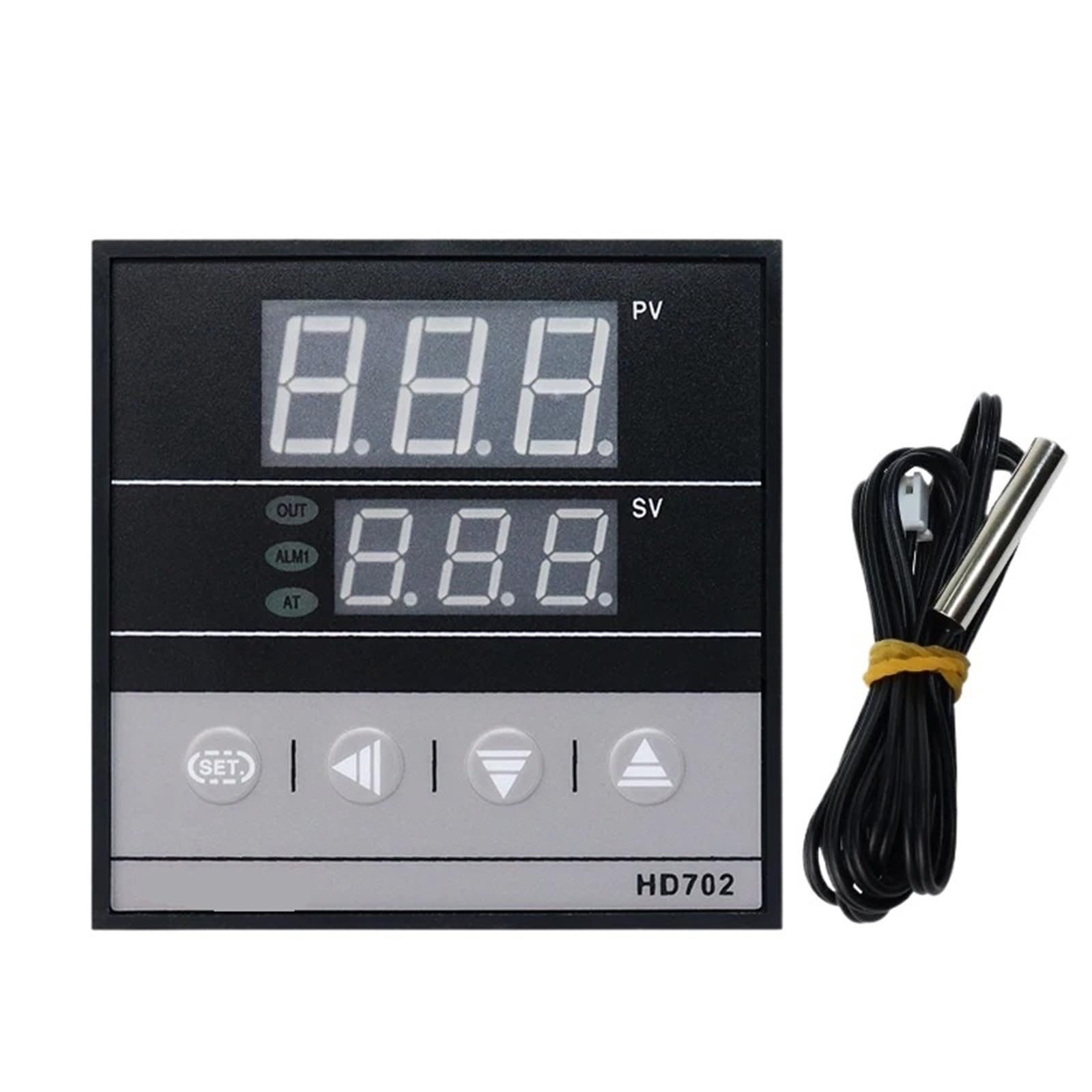 Termostato Pid Regolatore di Temperatura 85-265vac K Ingresso HD702 Termoregolatore Digitale di Controllo della Temperatura con Sensore NTC 1m/3m(No alarm with 1m NTC)