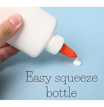 1InTheOffice White Glue Bottles, Washable School Glue White, No-Run 4 oz. 4/Pack