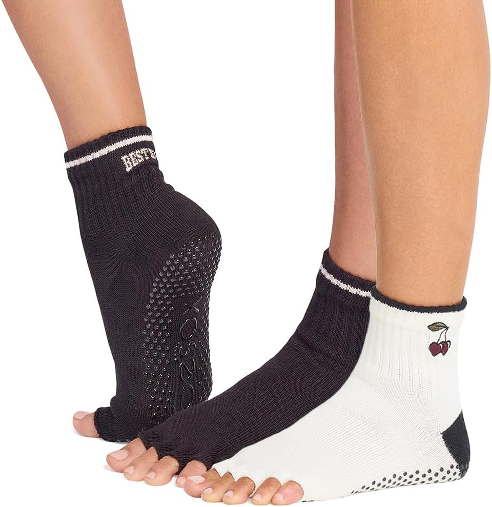 Grip Half Toe Melody 2 Pack Ivory & Best In Class Small