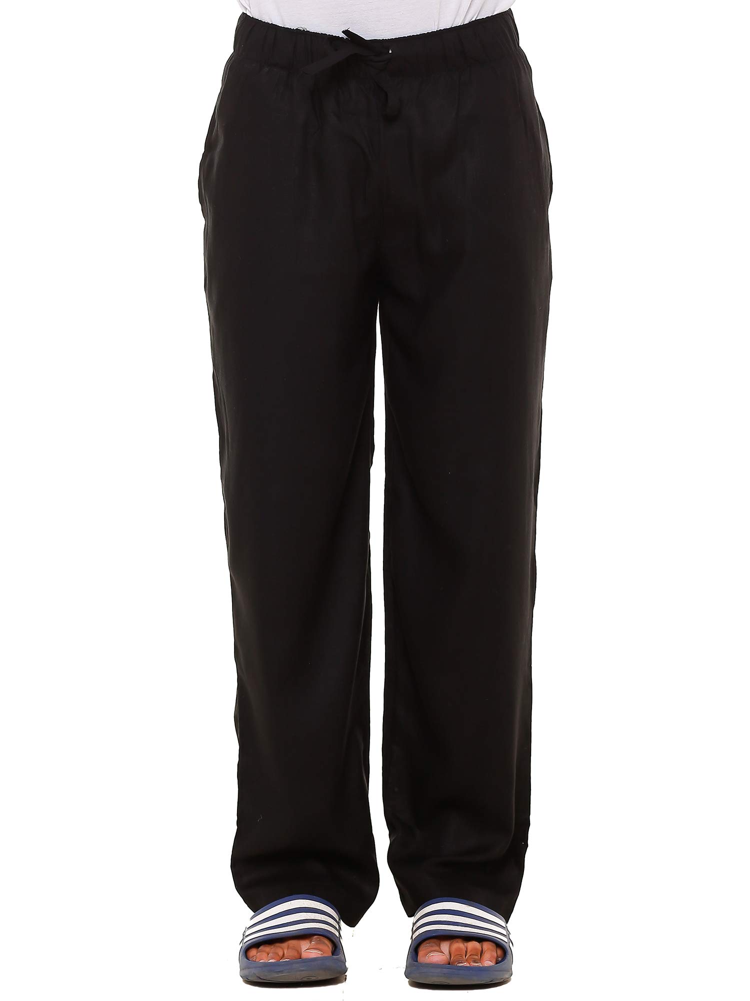 Mens Linen Casual Pants Lightweight Solid Plus Size Pyjama Beach Pants Elastic Waist Jogger Yoga Summer Pyjama-image-31