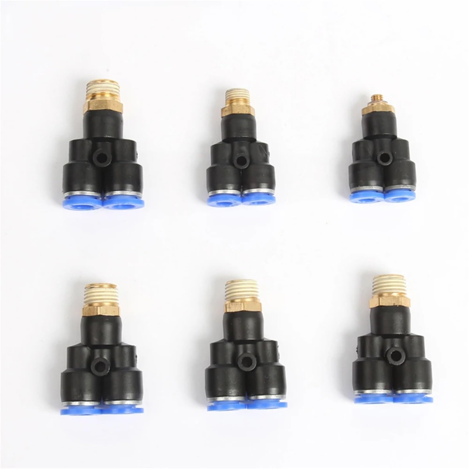 20 sztuk M5 1/4 "1/8" 1/2 "1/8" męski kształt Y x 4/6/8/10/12/14/16mm pneumatyczne 3-drożne złącze wtykowe szybkozłączka(Px4-02)