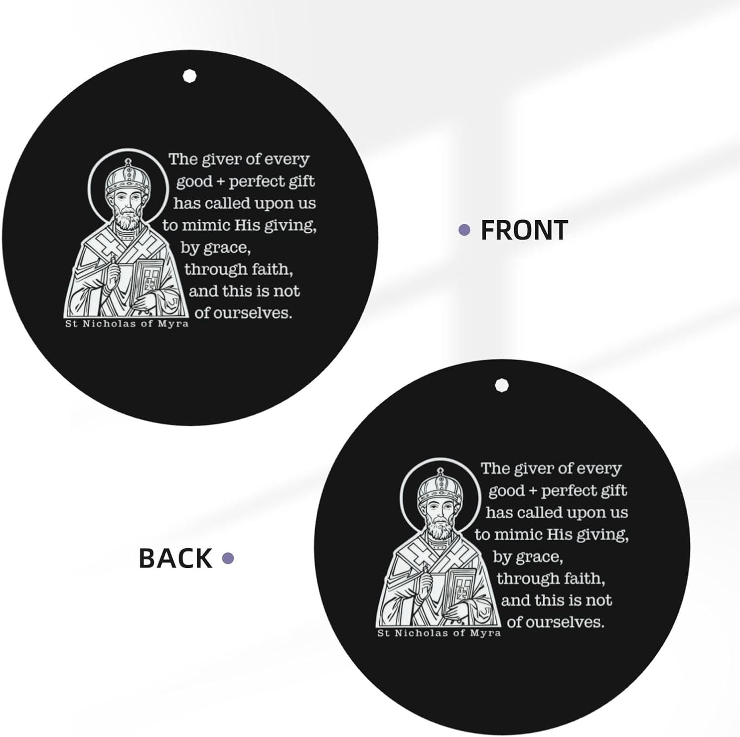 100 PCS St. Nicholas Orthodox Saint Icon Church Quote Car Air Fresheners Cards Set, Multi-Pack Scented Cards, Long-Lasting Auto Fragrance Cards for Vehicle, Home & Office Round Shape