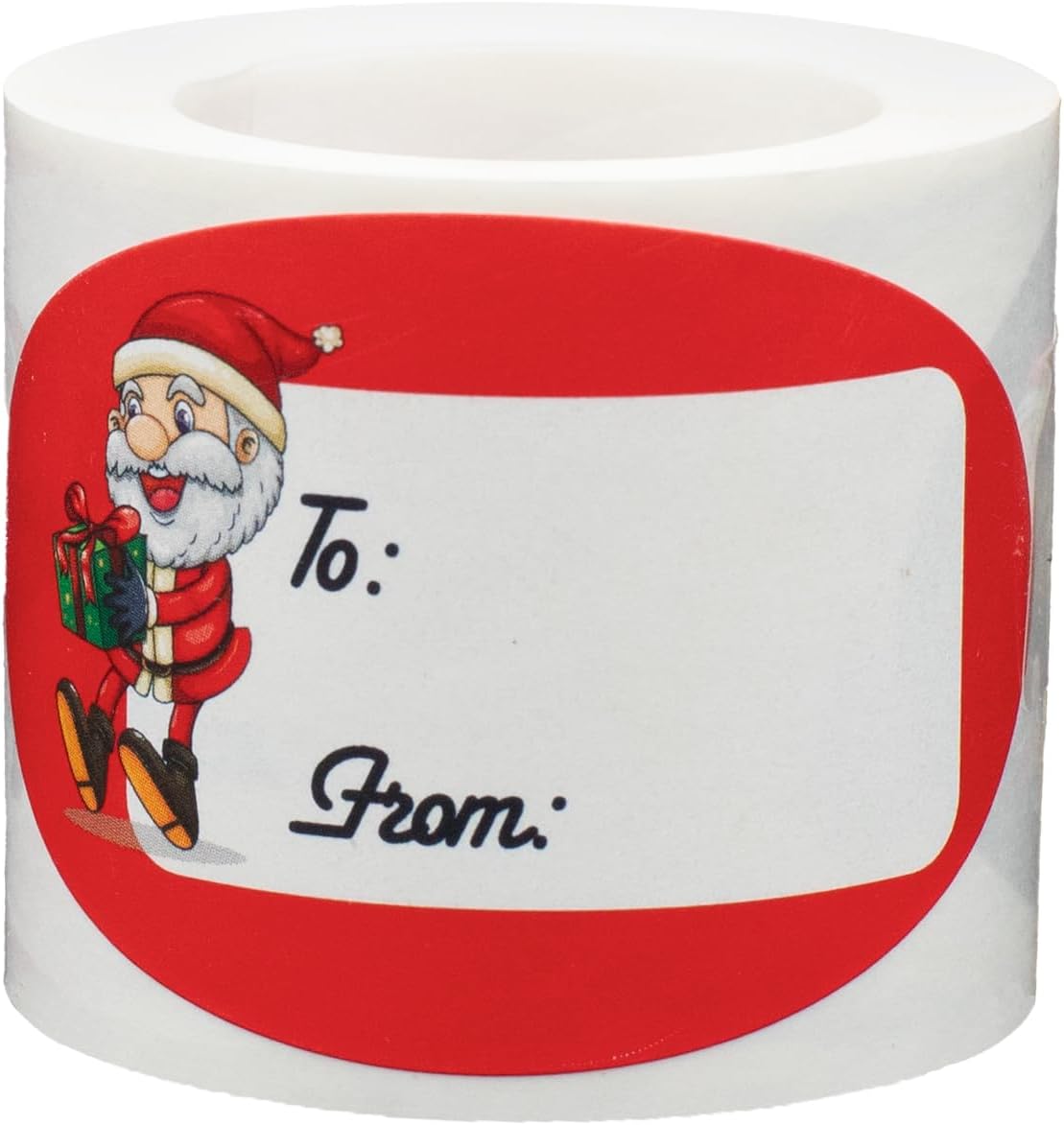 Santa Claus Presents Gifts Tags Christmas Holiday To From Labels 1 1/2 x 2 1/2 Inch 100 Total Stickers