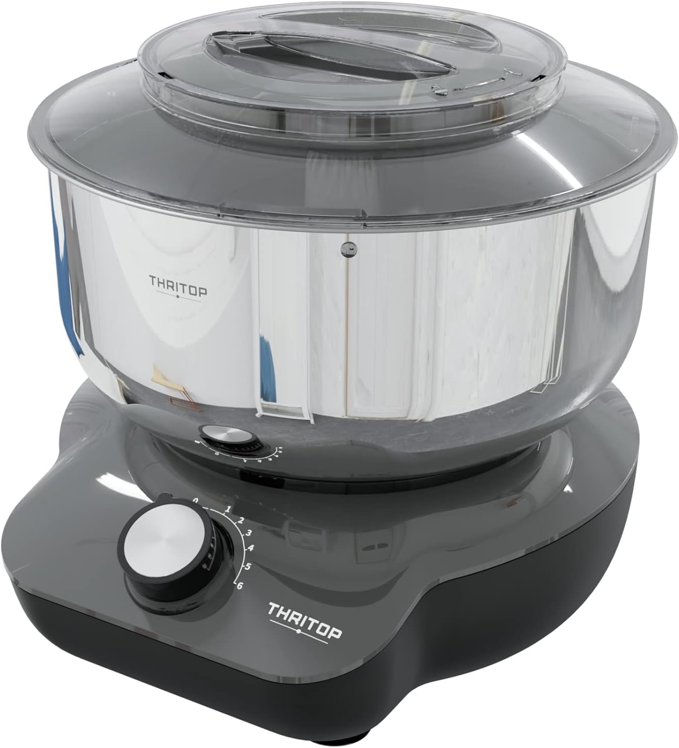 Stand Mixer,Food Mixer with 5QT Mixing Bowl for Bread and Dough– 6 Speed Settings, 600 W New Concept Food Mixer(Elegant Grey)