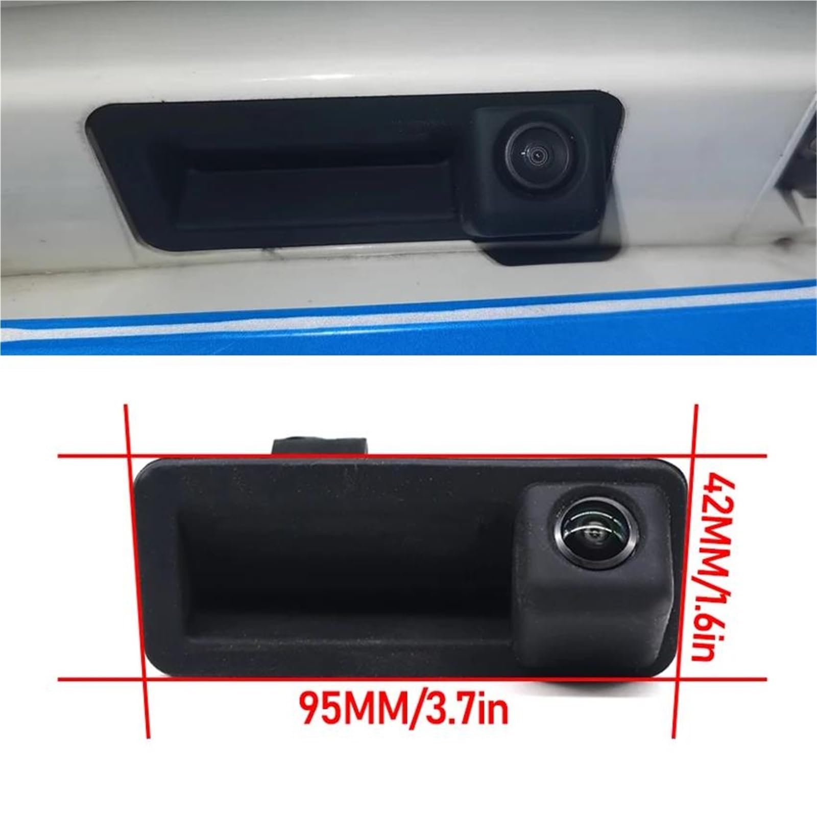 Zamiennik dla Forda do Fiesty do Hatch MK6 MK7 .5 2008~2014 2015 2016 2017 2018 2019 CCD Samochodowa kamera cofania samochodu Dashcam Reverse (dynamiczna trajektoria) (solidna linijka)
