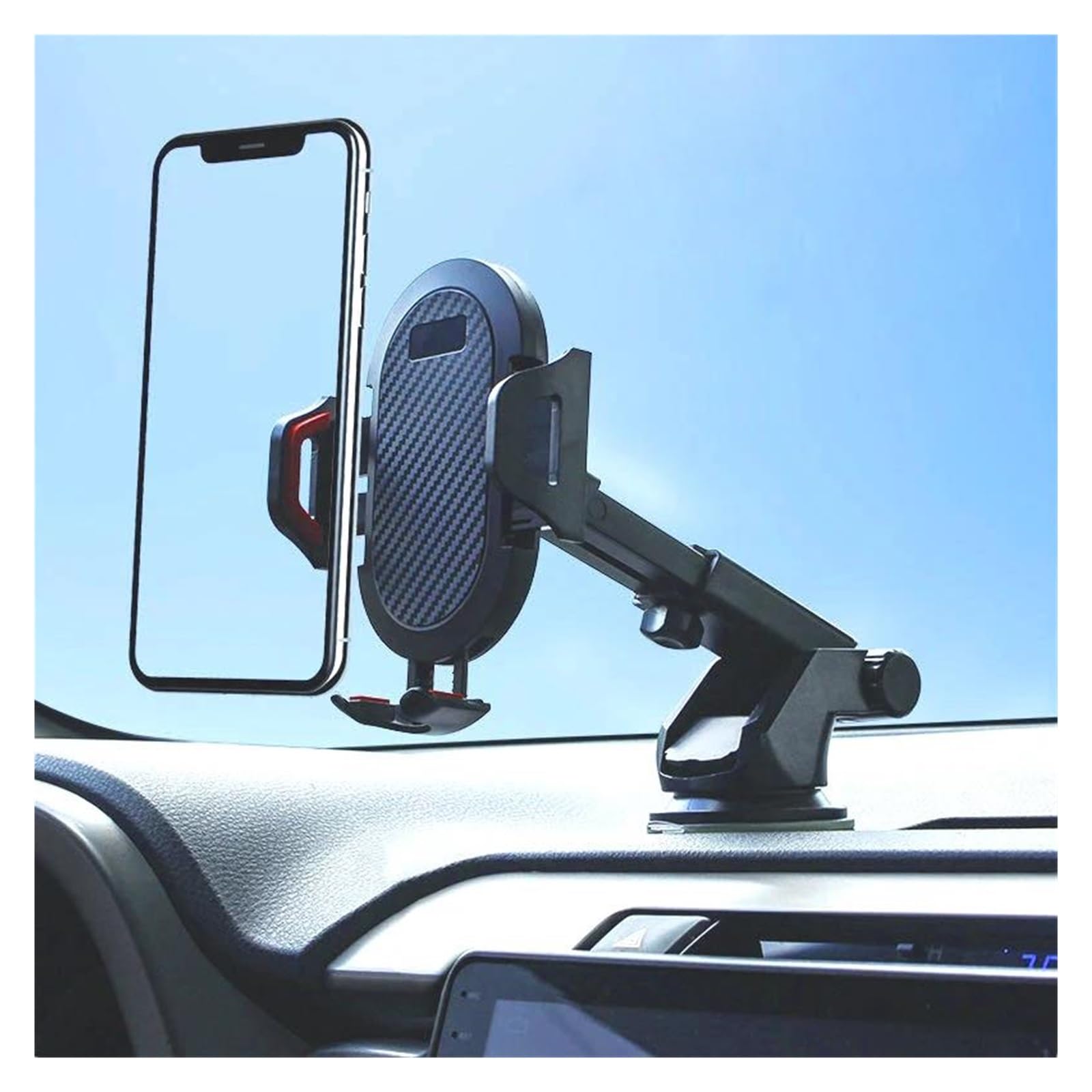 Soporte para teléfono con Ventosa para Coche, sin Soporte magnético para GPS, Compatible con para XI&ao7mi(Red)