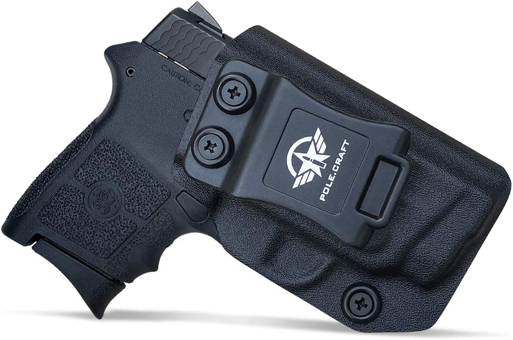 Kydex IWB Holster Bodyguard 380 / Bodyguard 380 Laser Inside Waistband Carry Concealed Holster S&W M&P Bodyguard 380 Pistol Holster Pocket Gun Case - Point Touching - No Wear - No Jitter