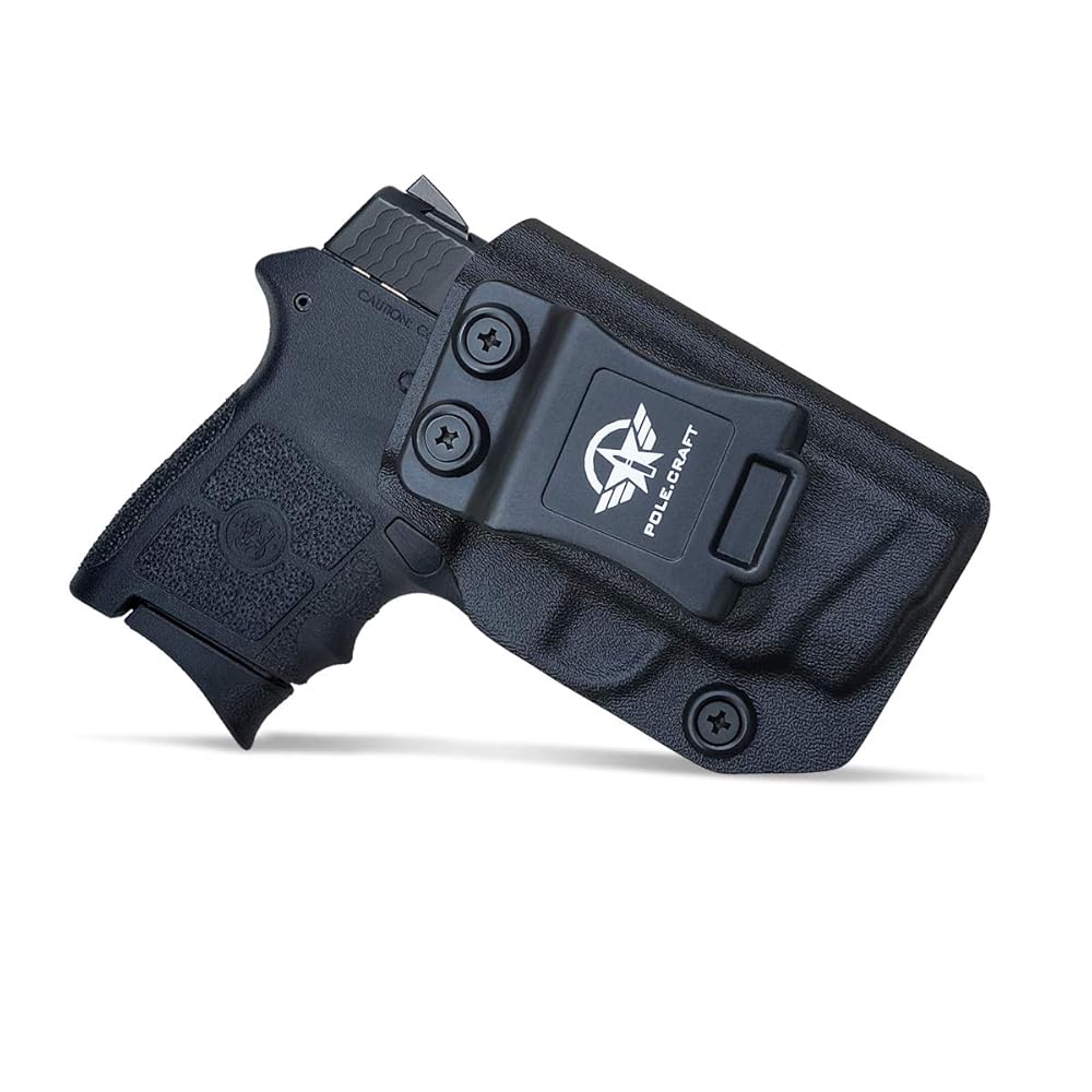Bodyguard 380 Holster IWB Kydex for S&W M&P Bodyguard 380 with Integrated Laser - Inside Waistband Holster Bodyguard 380 Integrated Laser Pistol Holster Gun Accessories(Black, Right)