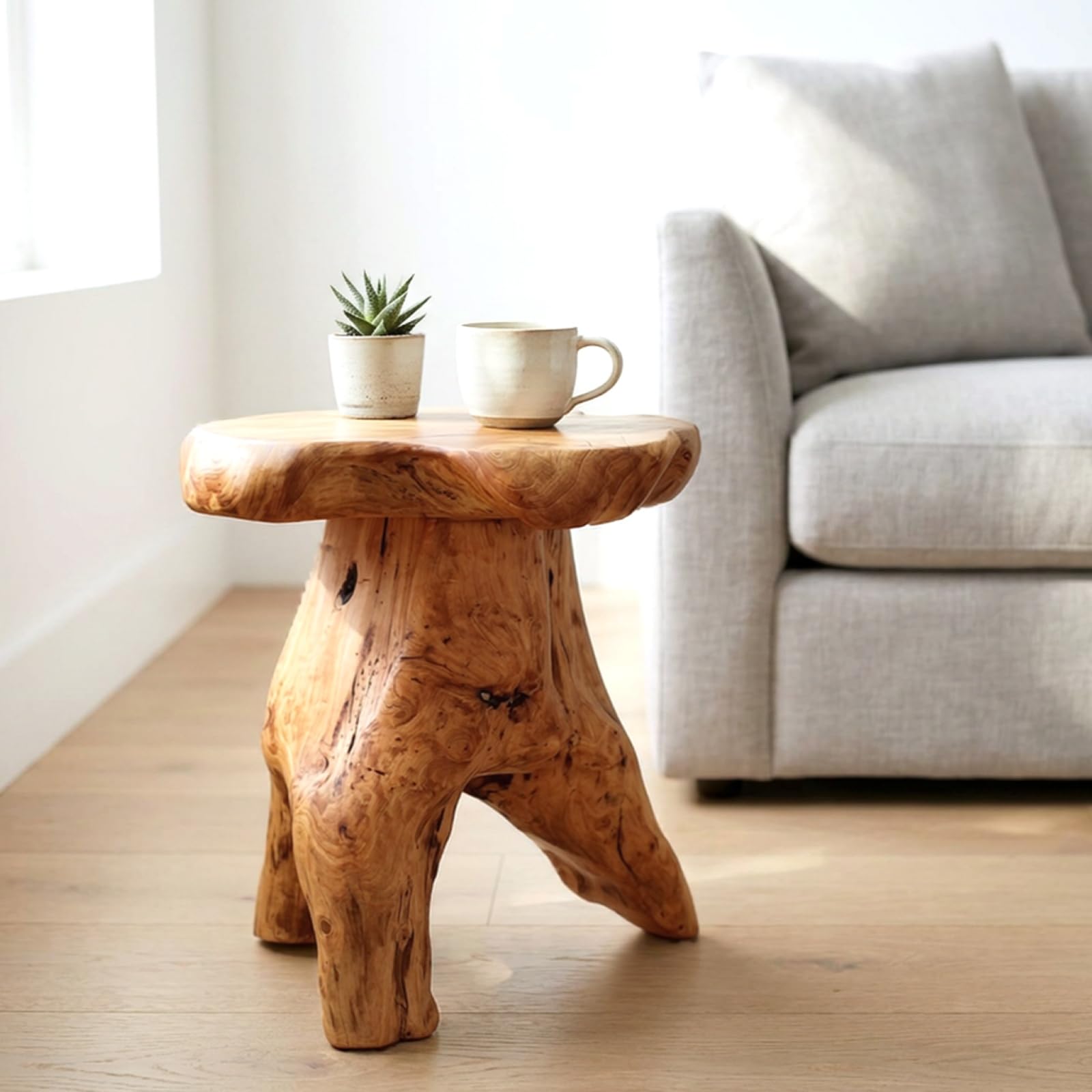WELLAND Bambus Brot Schneide Holz KOMPAKT faltbar Schnitte Dick oder dünn Schneiden, Hartholz, natürlicher Farbton, Mushroom Stool