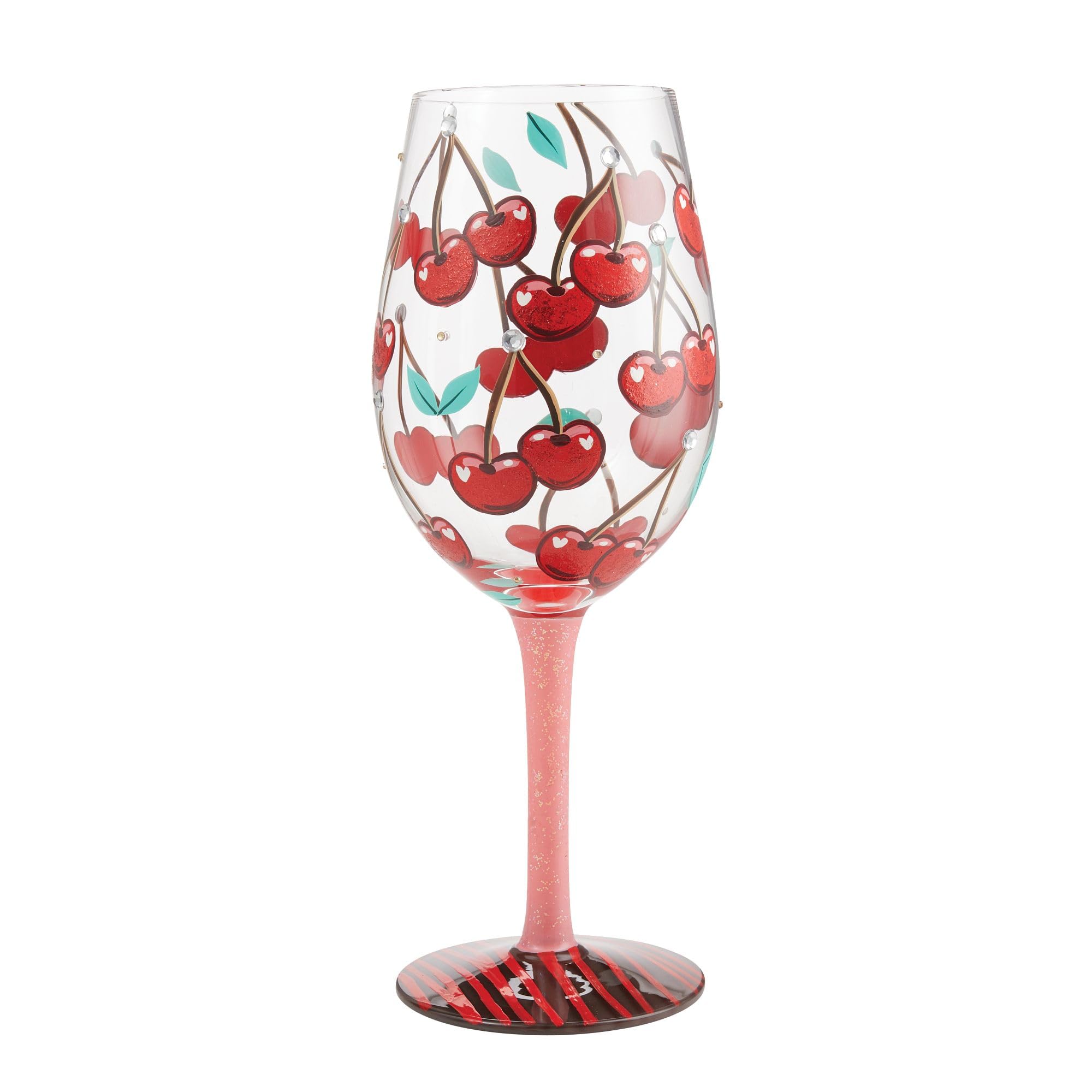 Verre à vin Lolita Mon Cherry blanc et rouge cadeau anniversaire