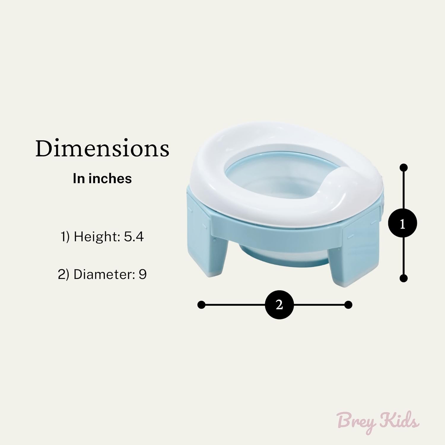 Portable Potty Training Seat for Toddler Travel 3-in-1 - Foldable Potty Training Toilet - Light, Easy with Stylish Carry Bag by Brey Kids : Baby