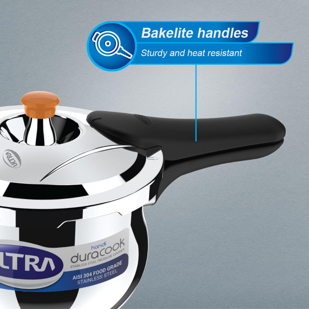 Ultra Duracook Handi 3liters Stainless Steel Pressure Cooker Aisi