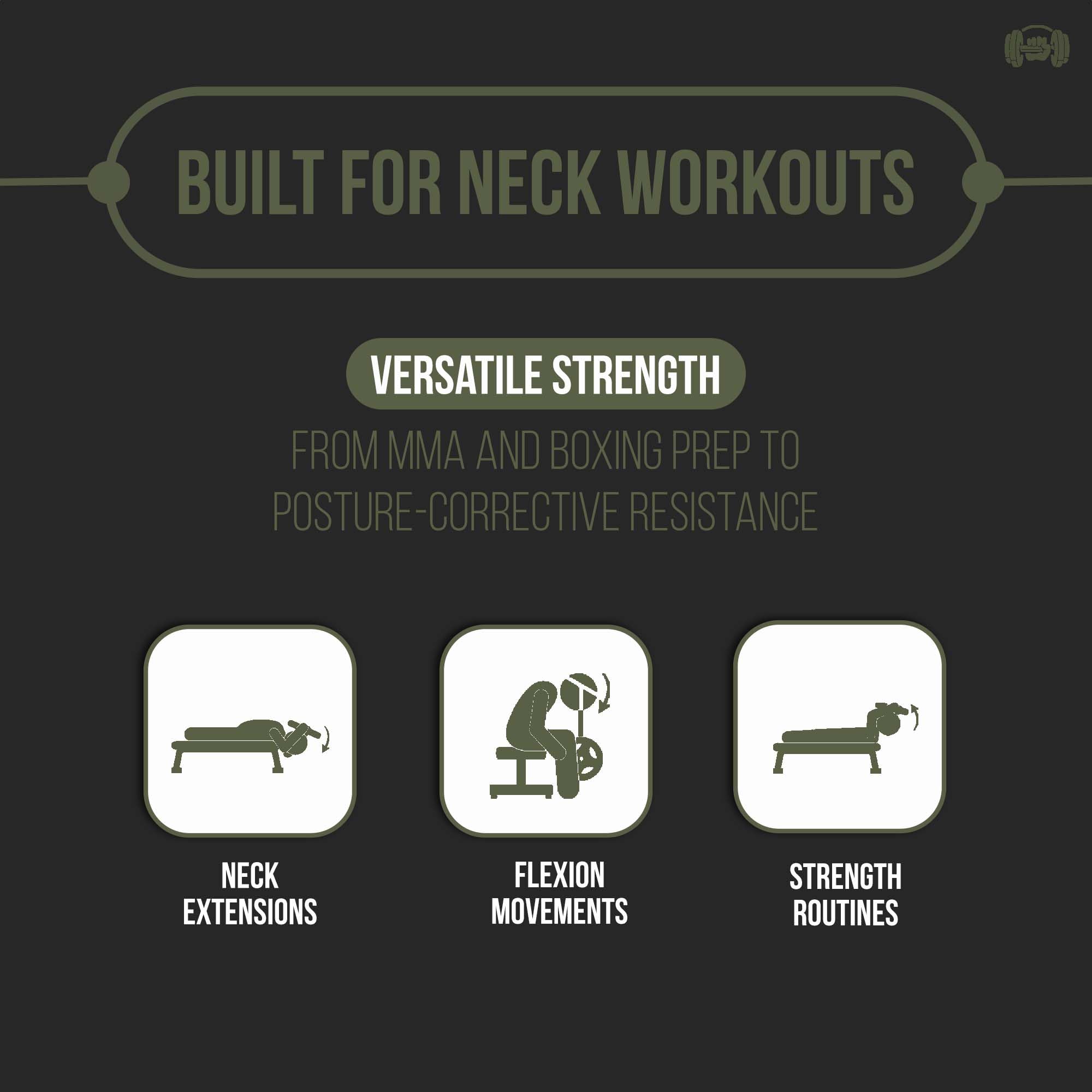 Nacken Harness mit Kette – Neopren Head Harness für Neck Training & Gewichtheben, Kopfband für Nackentraining, Fitness & Bodybuilding Zubehör