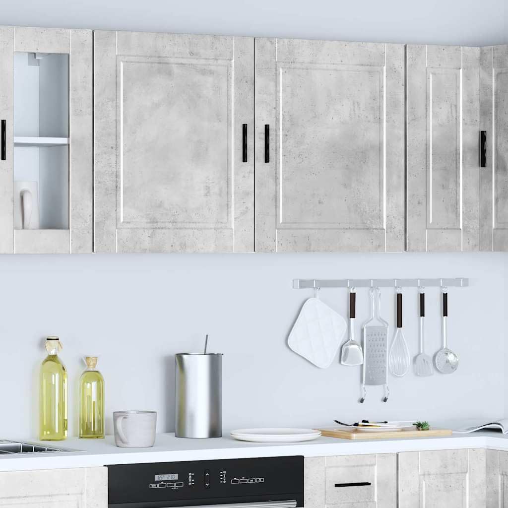 Armadi da cucina pensili Porto, 50 x 31 x 60 cm, 2 pezzi, in legno grigio