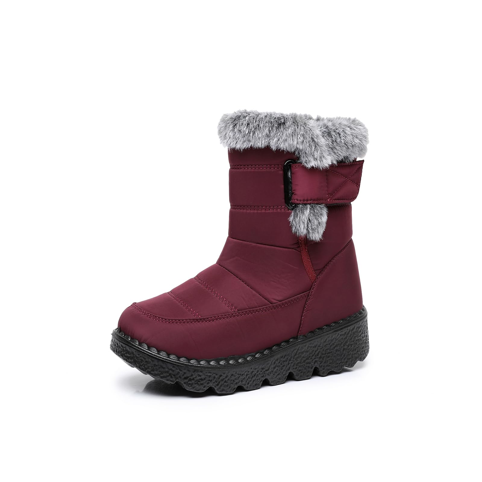 Womens Winter Warm Snow Boots Waterproof Fur Lined Platform Ankle Boots Warm Comfortable Hiking Work Casual Boots