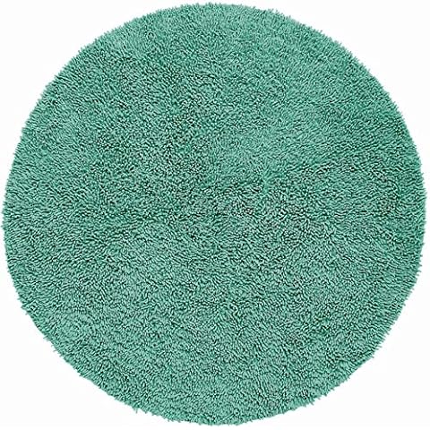 Shagadelic Chenille Twist Round Rug, 5 by 5-Feet, Aqua Cover