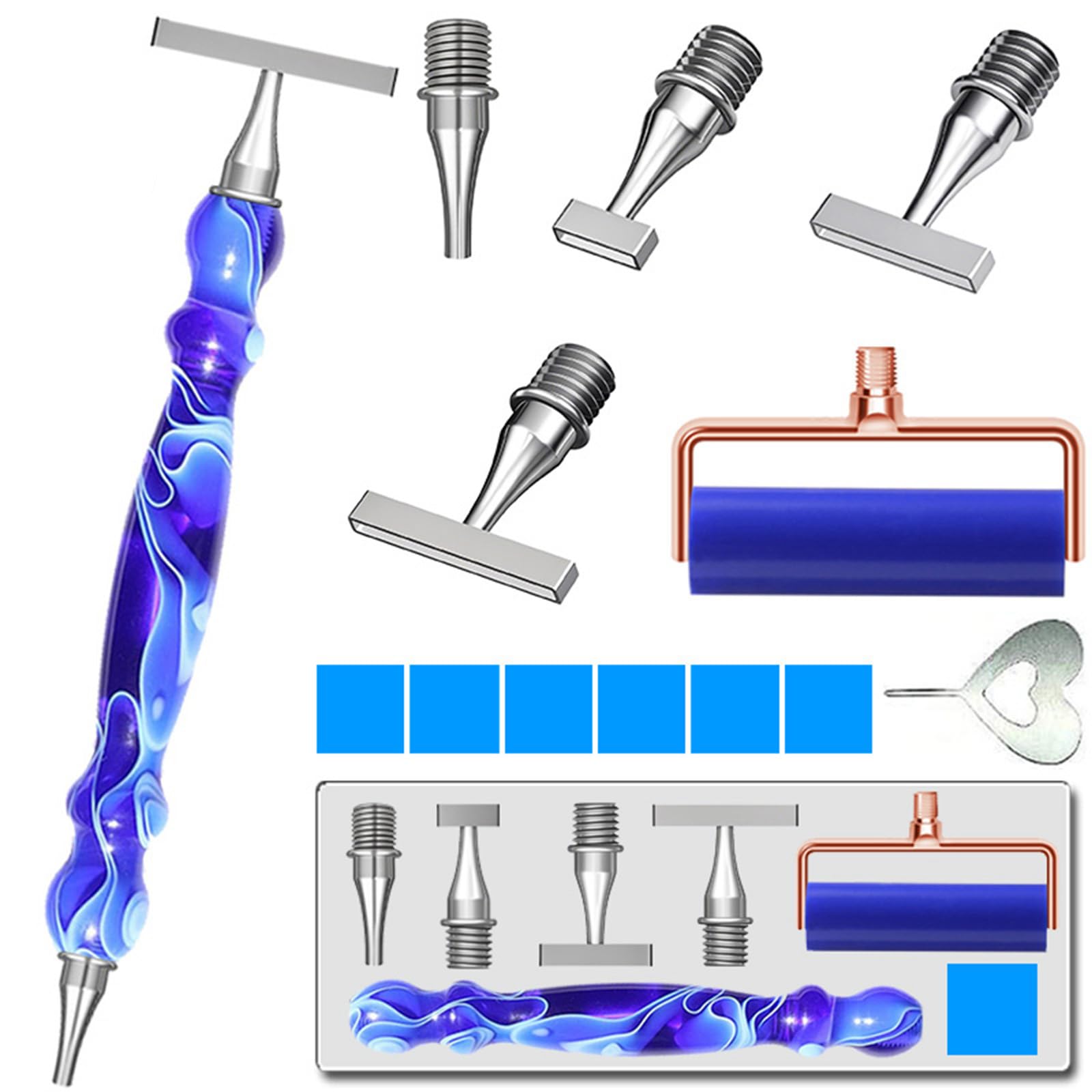 LEIYULY 13 PCS Thin Diamond Art Pens, Ergonomic Diamond Art Accessories