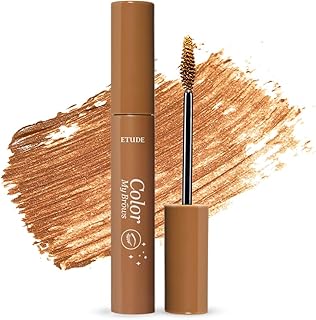 ETUDE Color My Brows Big Size, Brow Mascara, 3D Natural Coloring, Beeswax & Carnauba Wax, Moisturizing Brow Care, Eyebrow tint, Soft Gel Texture, Korean Makeup, Beauty, Light Brown (0.304 Fl Oz)