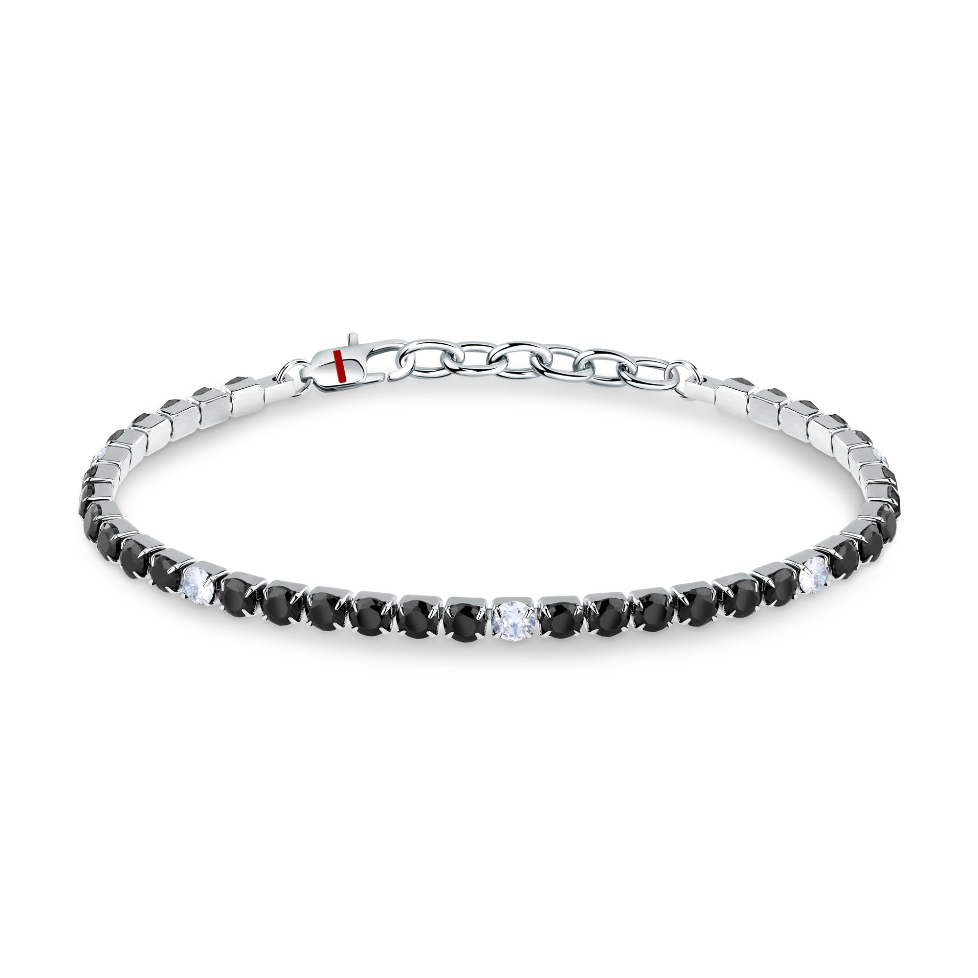 Sector No Limits Bracciale Uomo in Acciaio, Zirconi, Smalto, Collezione Tennis, Tennis - SANN50
