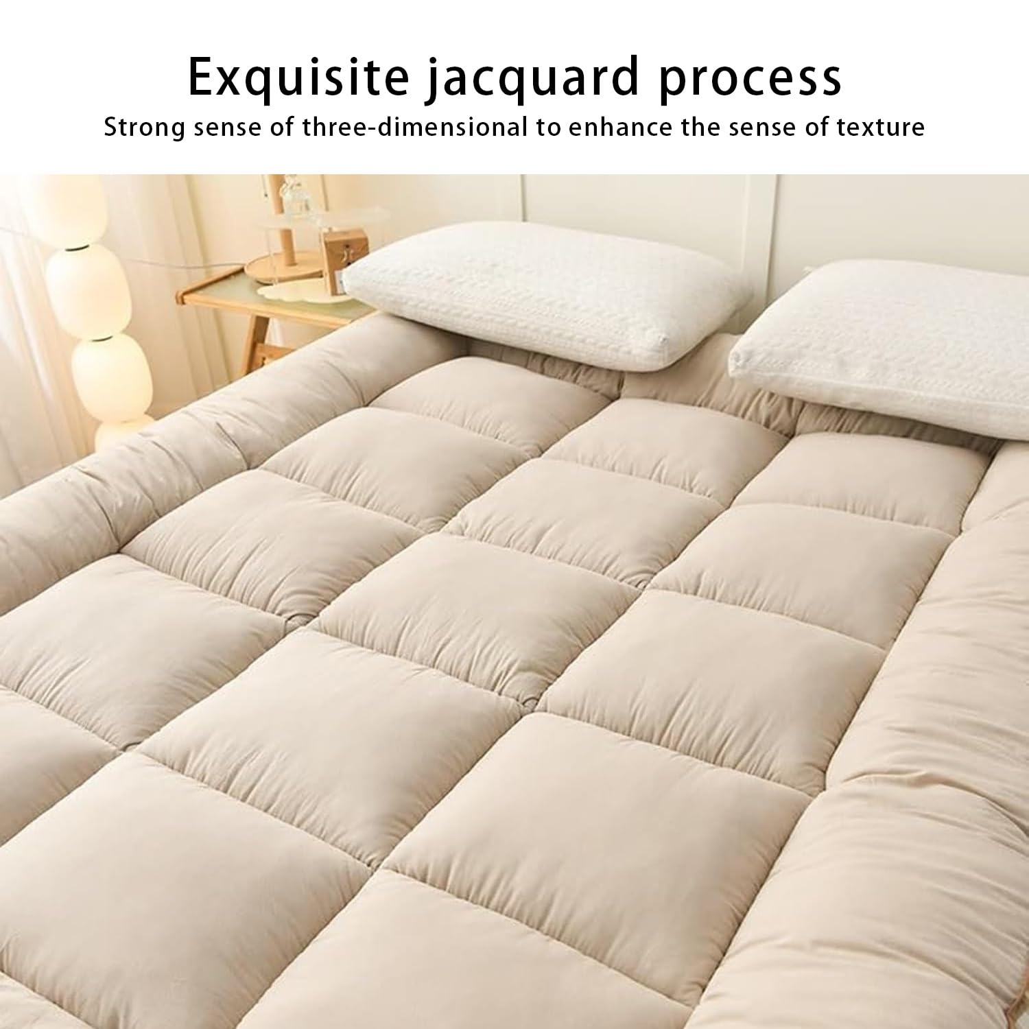 Extra dicke japanische Futon-Matratze, faltbares Bodenbett für Camping, Matte, traditionelle Isomatte, blau, 180 x 200 cm, bequeme und tragbare Bodenmatratze