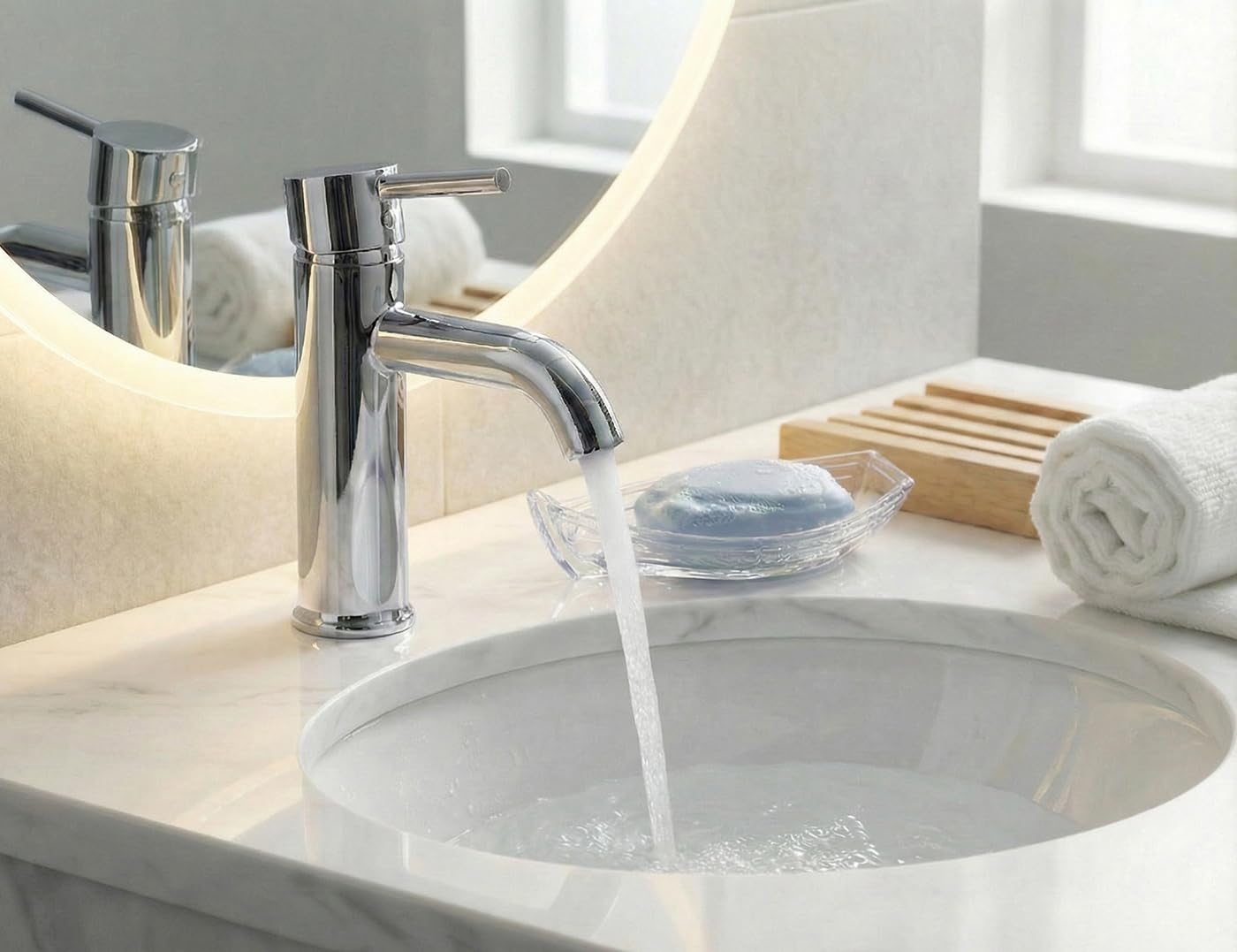 Portasapone decorativo a forma di barca con scarico in vetro trasparente, porta sapone pesante per bagno, lavello e cucina