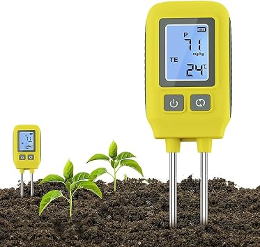 4 in 1 Digital Npk Soil Tester Lcd - High Precision Soil Inspection Tool for Measuring Nitrogen, Phosphor, Potassium, Temperature in Gardening, Lawn, Agriculture, Greenhouse