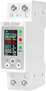 Stromzähler wlan smart meter 63A digital stromzähler hutschiene wechselstromzähler 1 phasig AC 80-300V Leckageschutz Überspannungsschutz und Überlastschutz ZWS-303WF