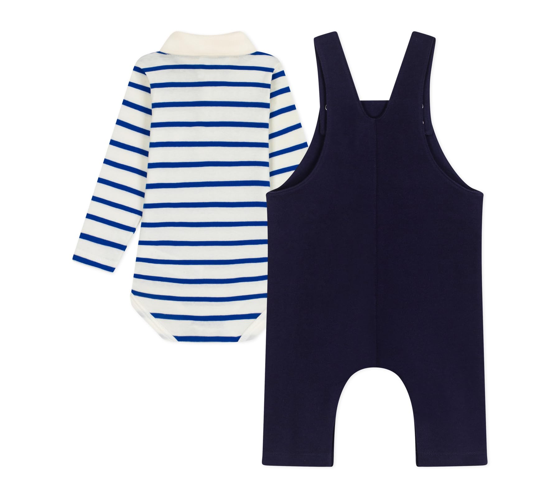 Petit Bateau Bawełniany zestaw prezentowy dla niemowląt: kombinezon i body