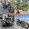 eAhora 2025 Romeo Pro 3-5000W 50MPH Dual Motor Electric Bike for Adults, 60V 80Ah Battery 200+ Miles Long Range Electric Bike with BMS Tech, 7-Speed Gear System, Pedal Assist, UL2849 Black - Pro III #1